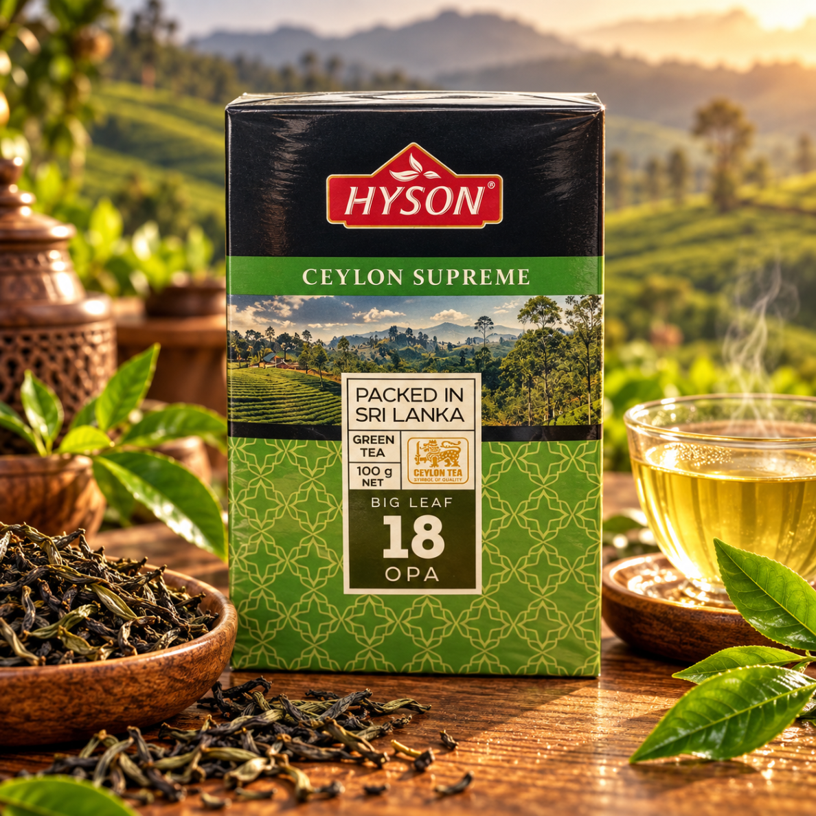 HYSON CEYLON SUPREME 18 OPA – žaliųjų arbatų klasika iš Šri Lankos