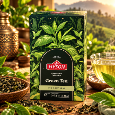 HYSON FIESTA FAVE COLLECTION – GREEN TEA (pakeliais) HYSON FIESTA FAVE COLLECTION – GREEN TEA (pakeliais)