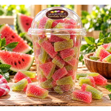 Guminukai "ARBŪZŲ SKILTELĖS", 400 g Guminukai "ARBŪZŲ SKILTELĖS", 400 g