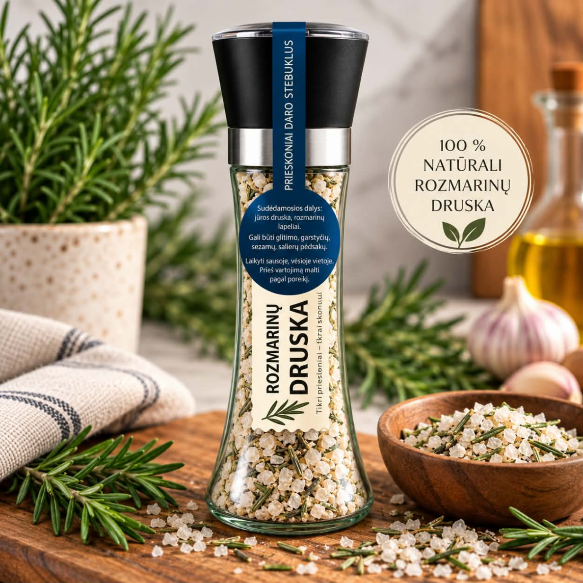 Rozmarinų jūros druska Rozmarinų jūros druska
