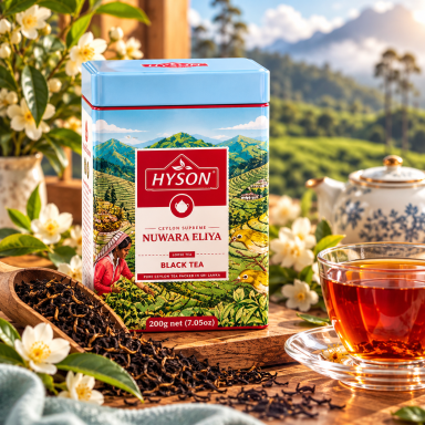 HYSON Ceylon Supreme Nuwara Eliya – elegantiška aukštikalnių arbata HYSON Ceylon Supreme Nuwara Eliya – elegantiška aukštikalnių arbata