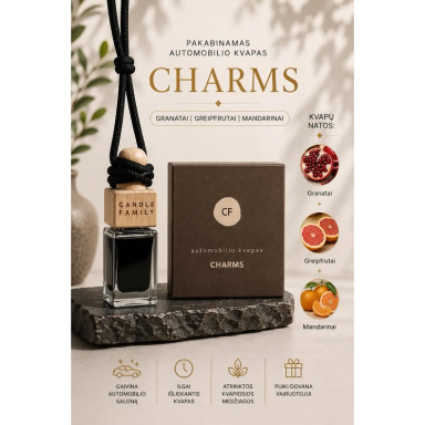 CHARMS – Pakabinamas automobilio kvapas 12 ml CHARMS – Pakabinamas automobilio kvapas 12 ml