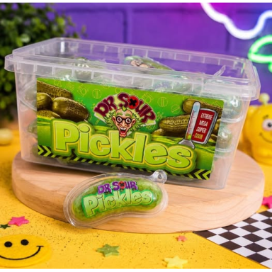 Dr Sour Pickles – itin rūgštus agurkėlių saldainis, 1 vnt.