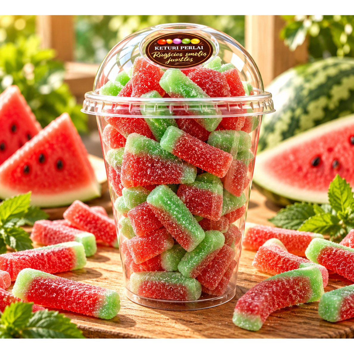 Guminukai "ARBŪZO JUOSTELĖS", 300 g