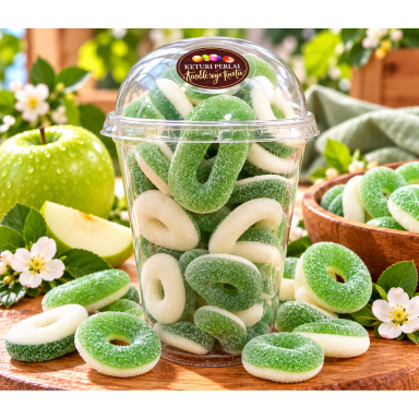 Guminukai "OBUOLIŲ ŽIEDELIAI", 400 g
