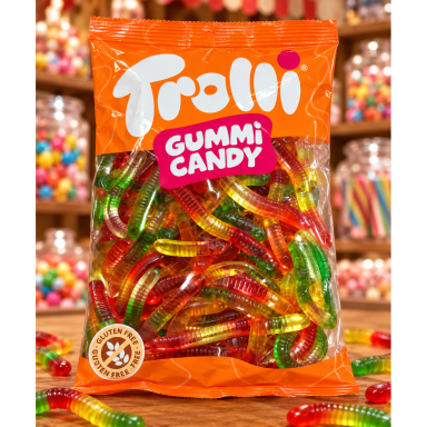 Guminukai "Skaidrūs kirminai", 1 kg Guminukai "Skaidrūs kirminai", 1 kg