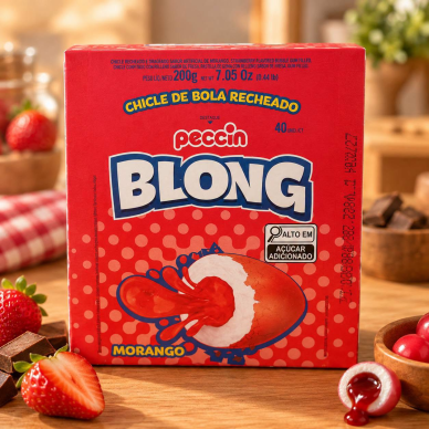 Kramtomoji guma "Blong" braškių skonio Kramtomoji guma "Blong" braškių skonio