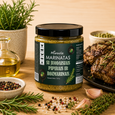 Marinatas SU JUODAISIAIS PIPIRAIS IR ROZMARINAIS