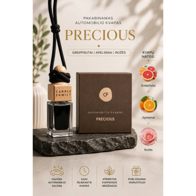 PRECIOUS – Pakabinamas automobilio kvapas 12 ml PRECIOUS – Pakabinamas automobilio kvapas 12 ml