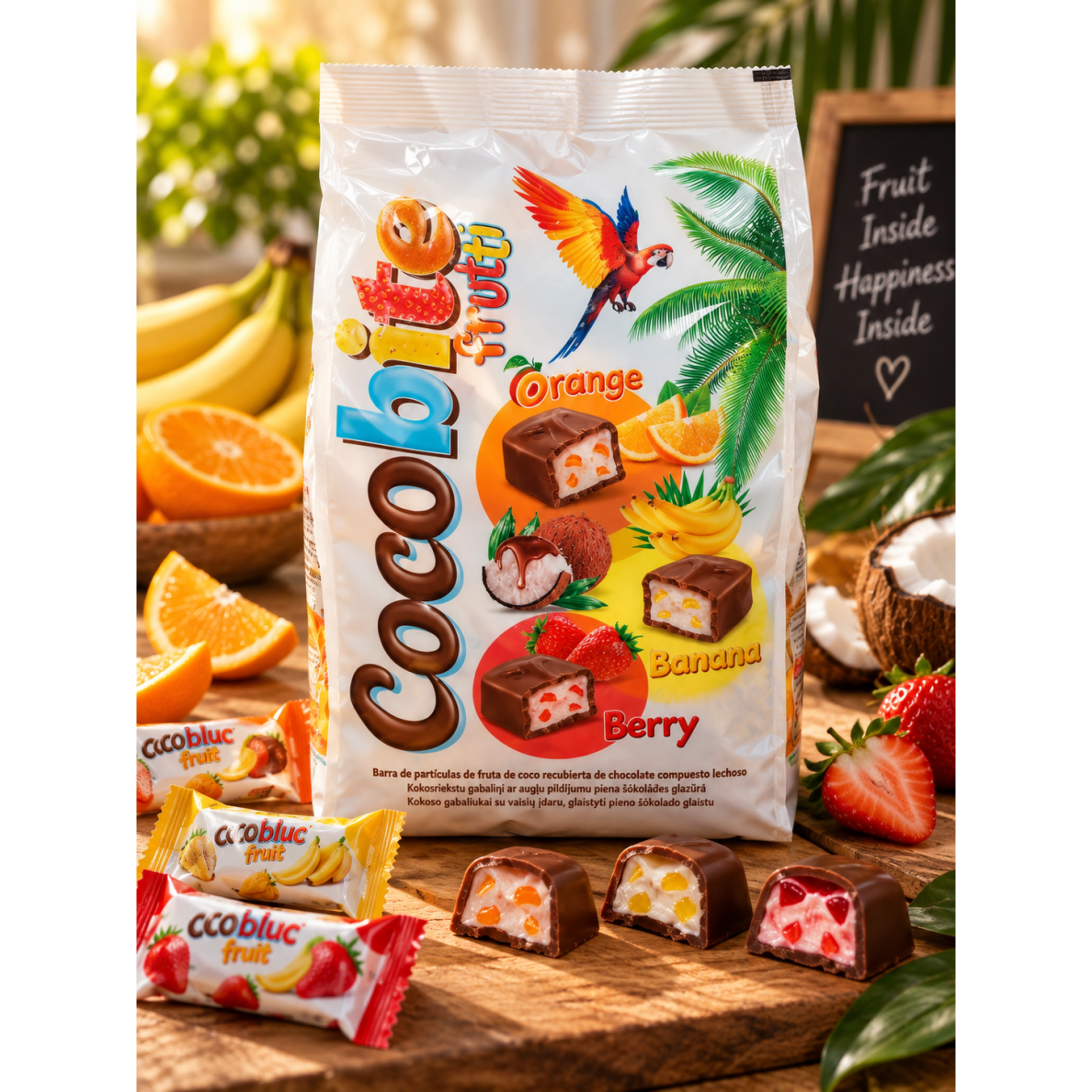 Saldainiai "COCObite" su vaisių gabalėliais, 1 kg