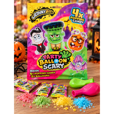 Saldumynas su siurprizu "PARTY BALLON SCARY", 1 vnt. Saldumynas su siurprizu "PARTY BALLON SCARY", 1 vnt.