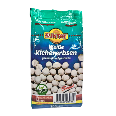 Skrudinti balti avinžirniai su druska SUNTAT, 200 g Skrudinti balti avinžirniai su druska SUNTAT, 200 g