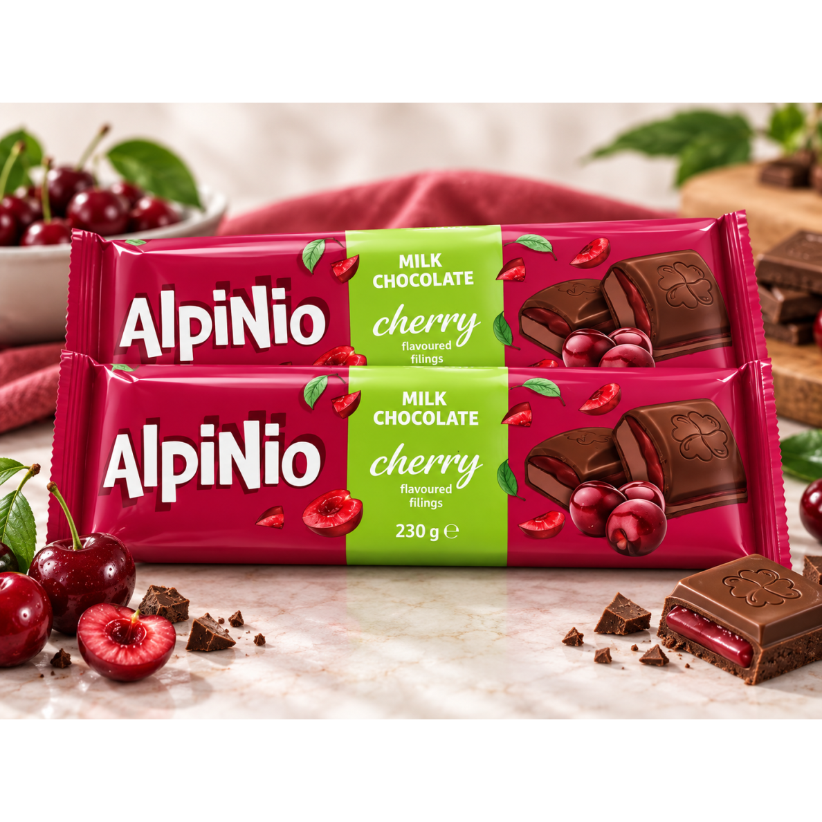 Šokoladas "ALPINO" su vyšniomis 1 vnt.