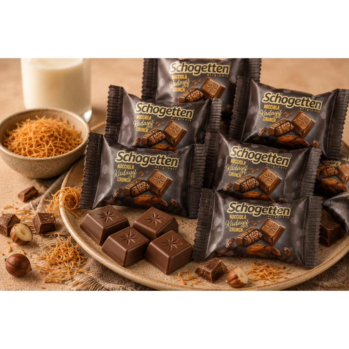 Šokoladiniai saldainiai "SCHOGETTEN" (su kadaifi), 300 g