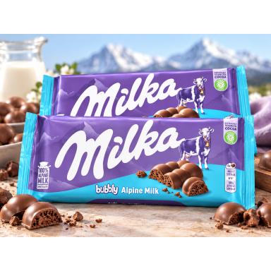 Šokoladas "MILKA" bubbly, 1 vnt.