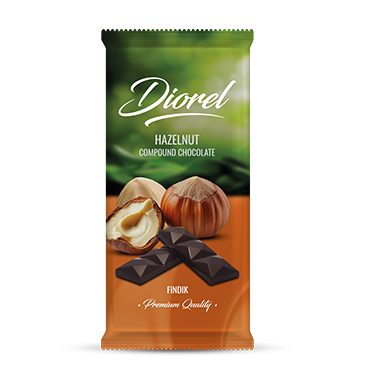 Šokoladas su lazdynų riešutais DIOREL, 80 g