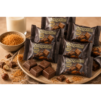 Šokoladiniai saldainiai "SCHOGETTEN" (su kadaifi), 300 g