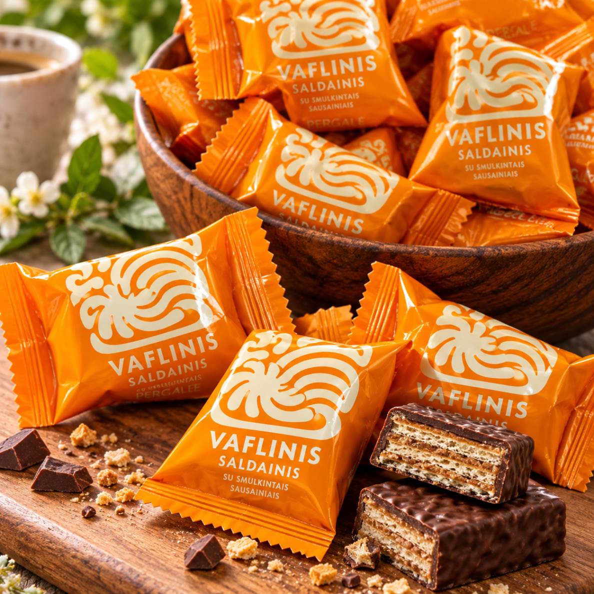 Vafliniai saldainiai "GAIDELIS", 200 g