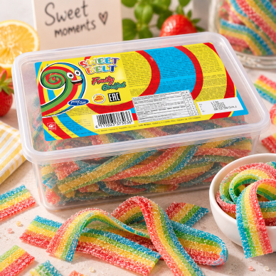 Vaisinės cukruotos juostelės, 1 kg Vaisinės cukruotos juostelės, 1 kg