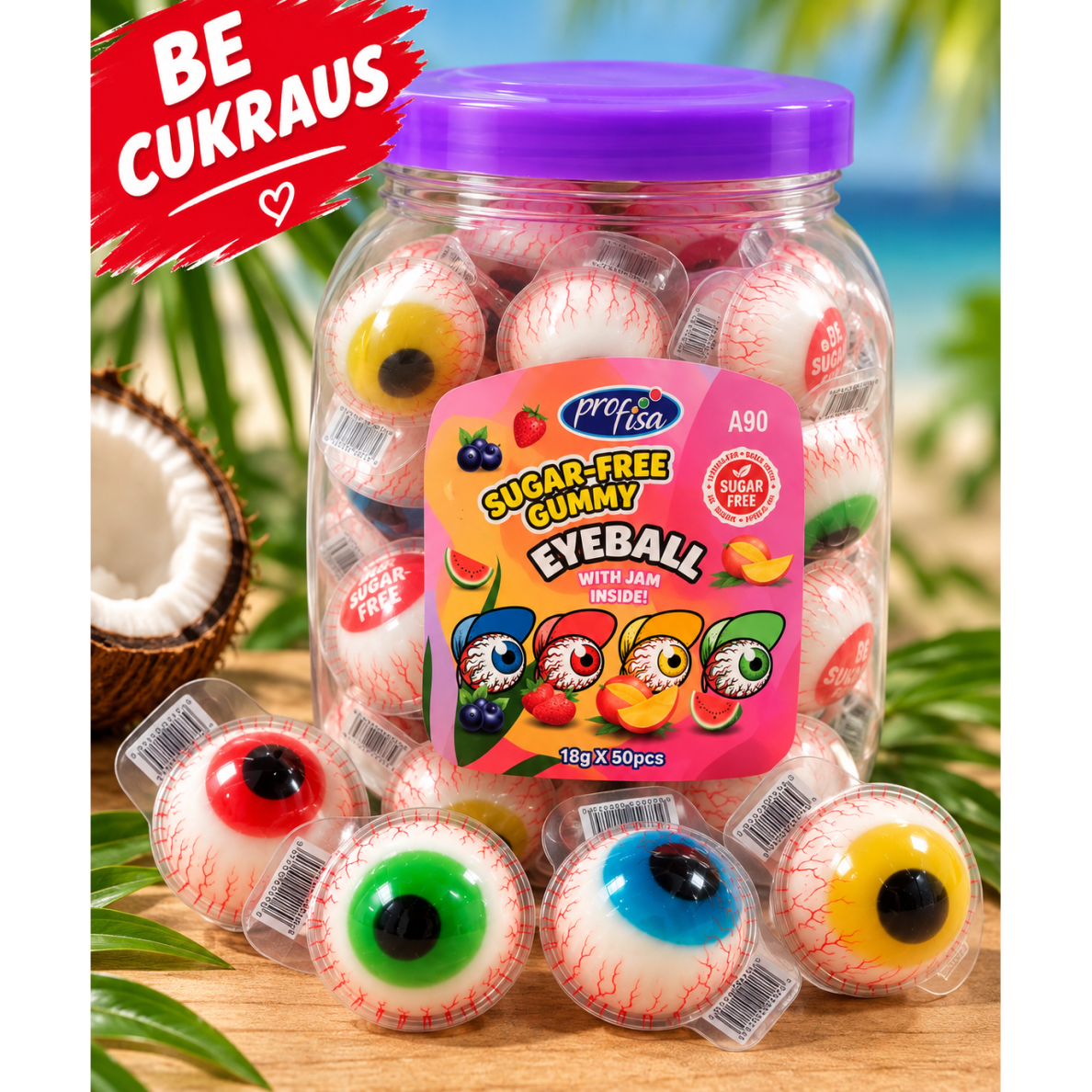 Žele saldainis be cukraus "AKYS", 1 vnt.