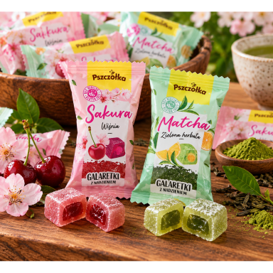 Želė saldainiai "SAKURA ir MATCHA", 200 g